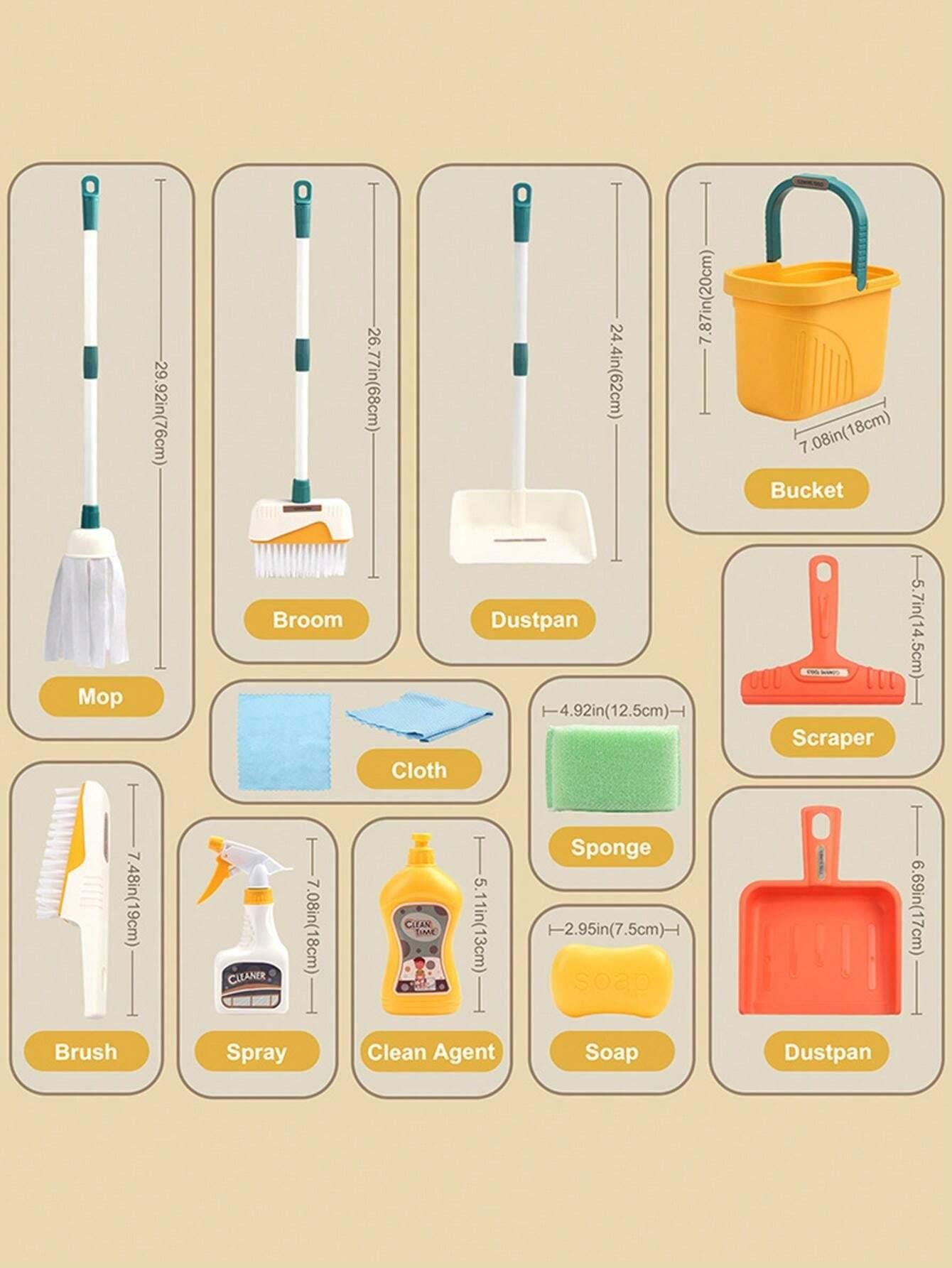 Little Dustman 12-Piece Kids Cleaning Kit - Little Explorers