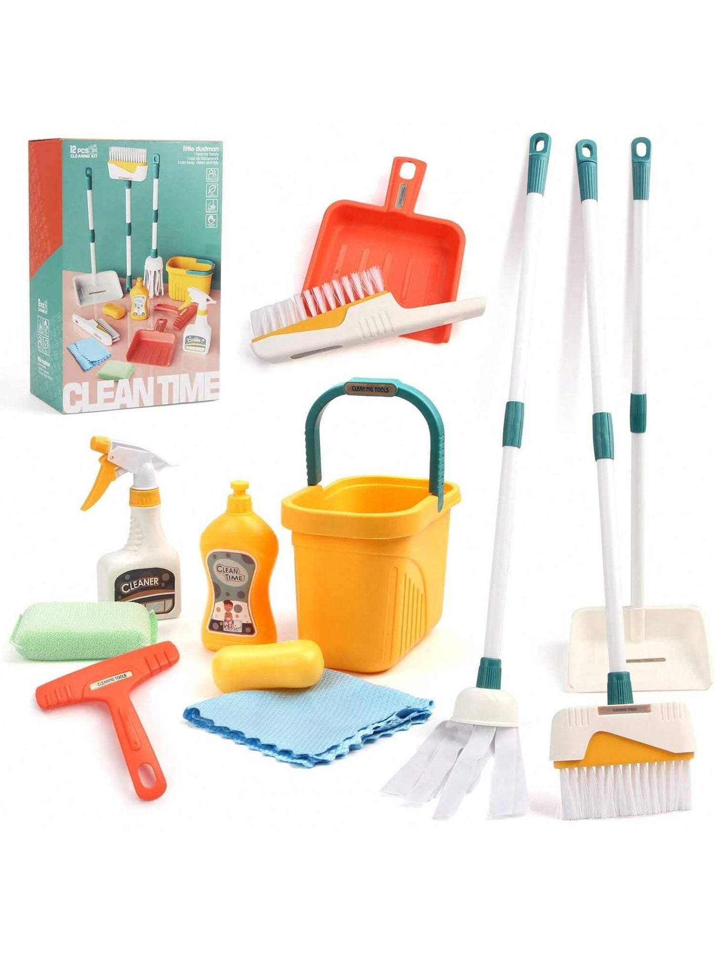 Little Dustman 12-Piece Kids Cleaning Kit - Little Explorers