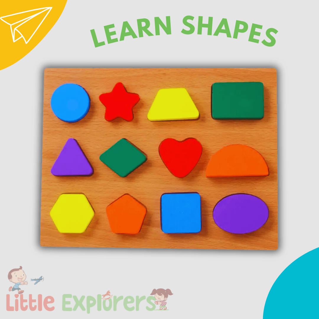 Chunky Wooden Shapes Puzzle - Little Explorers
