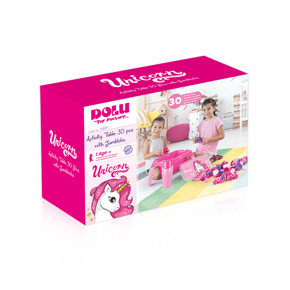 Unicorn Mega Block Activity Table - Little Explorers