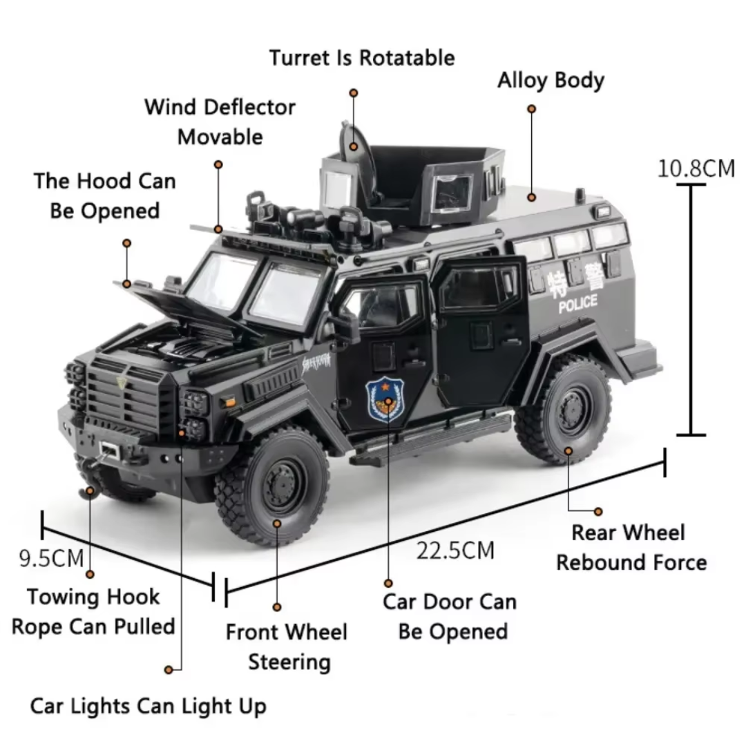 Armored Police Truck - 1:24 Scale
