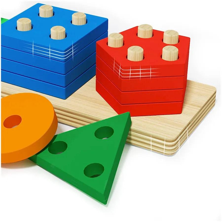 Wooden Shape Sorting Set - Little Explorers