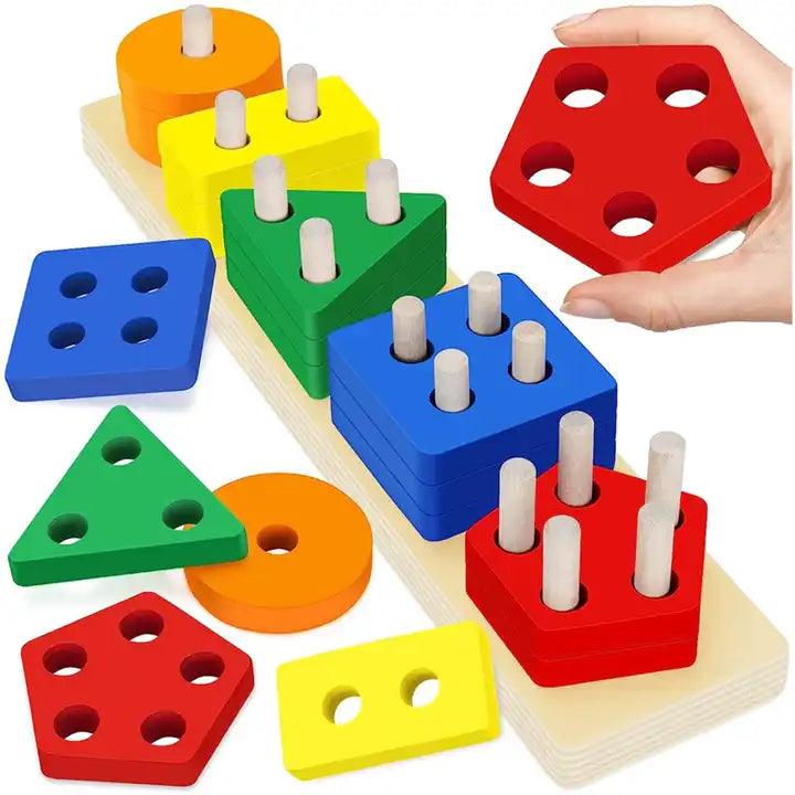 Wooden Shape Sorting Set - Little Explorers