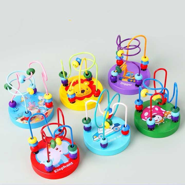 Wooden Animal-Themed Bead Maze Toy - Little Explorers