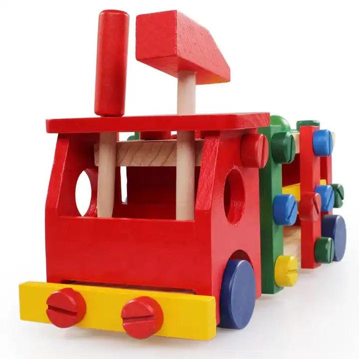 Build & Play Screw Car ‚Wooden Assembly Toy - Little Explorers