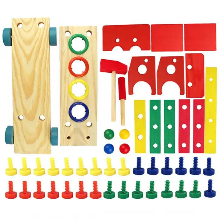Build & Play Screw Car ‚Wooden Assembly Toy - Little Explorers