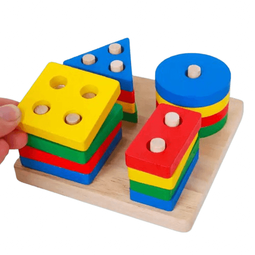 Wooden Geometric Shape Sorter 4 - Little Explorers