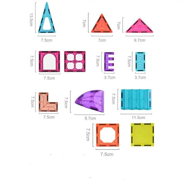 Magnetic DIY Geometric Building Blocks - Little Explorers
