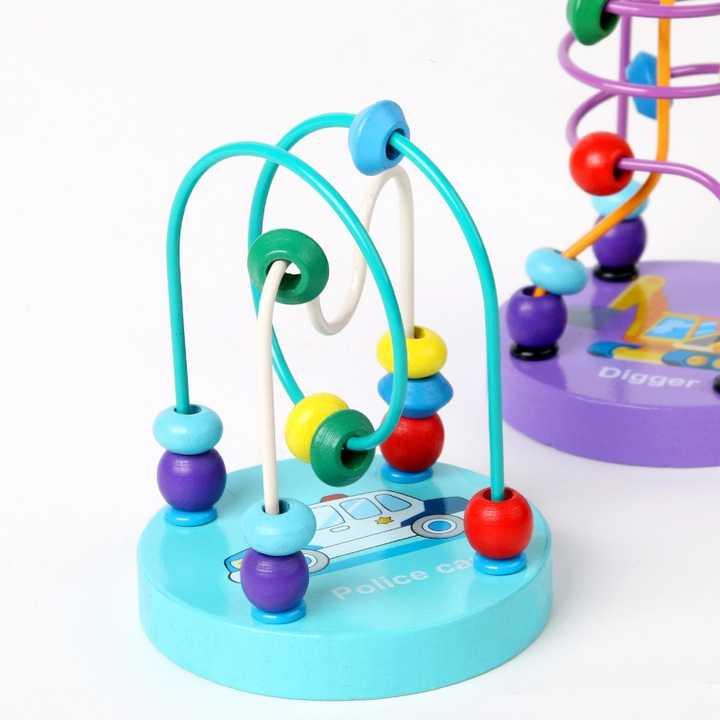 Wooden Animal-Themed Bead Maze Toy - Little Explorers