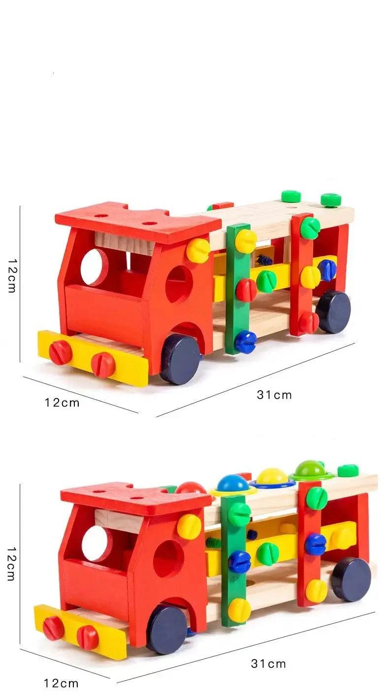Build & Play Screw Car ‚Wooden Assembly Toy - Little Explorers