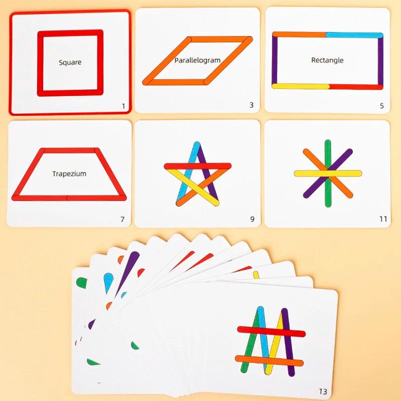 Creative Shape Builder ‚DIY Wooden Stick Puzzle - Little Explorers