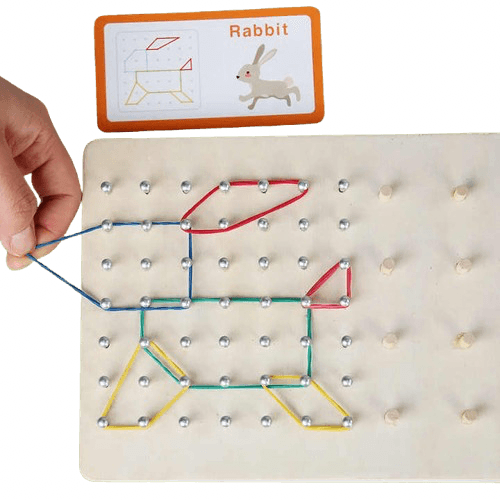 Multifunctional Wooden Geometry Nail Board - Little Explorers