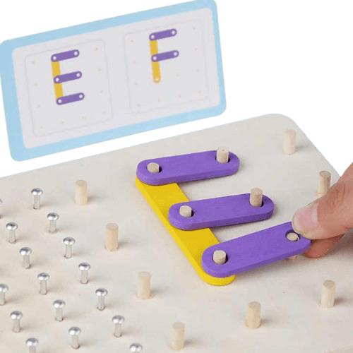 Multifunctional Wooden Geometry Nail Board - Little Explorers