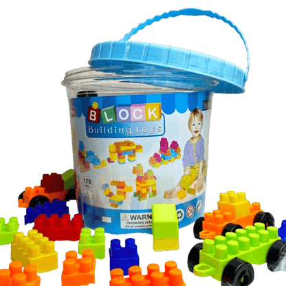 170 Pieces Building Blocks Bucket - Little Explorers