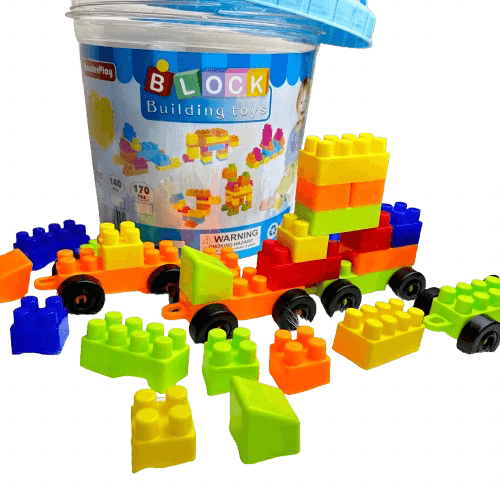 170 Pieces Building Blocks Bucket - Little Explorers