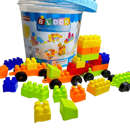 170 Pieces Building Blocks Bucket - Little Explorers