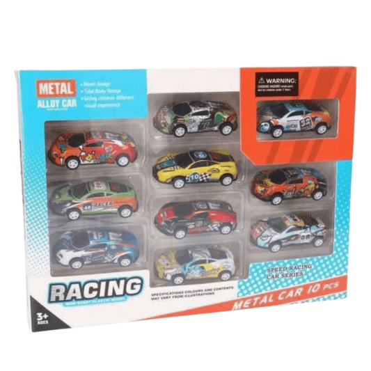 Metal Car 10-Piece Racing Set - Little Explorers
