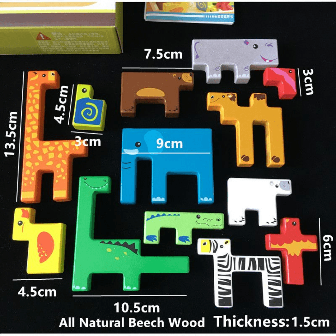 Animal Stacking Wooden Puzzle - Little Explorers