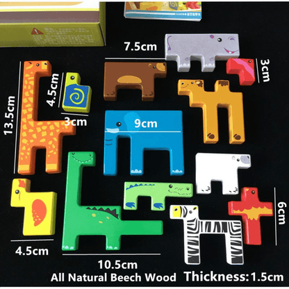Animal Stacking Wooden Puzzle - Little Explorers