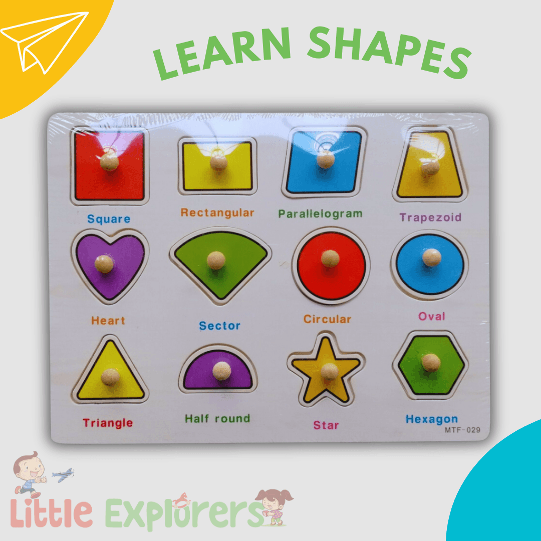 Chunky Wooden Shapes Puzzle - Little Explorers