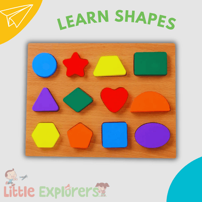 Chunky Wooden Shapes Puzzle - Little Explorers