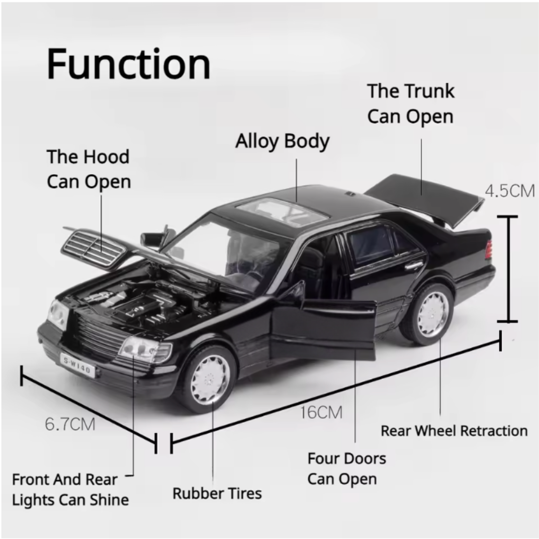 Classic S-W140 Model Car - 1:24 Scale