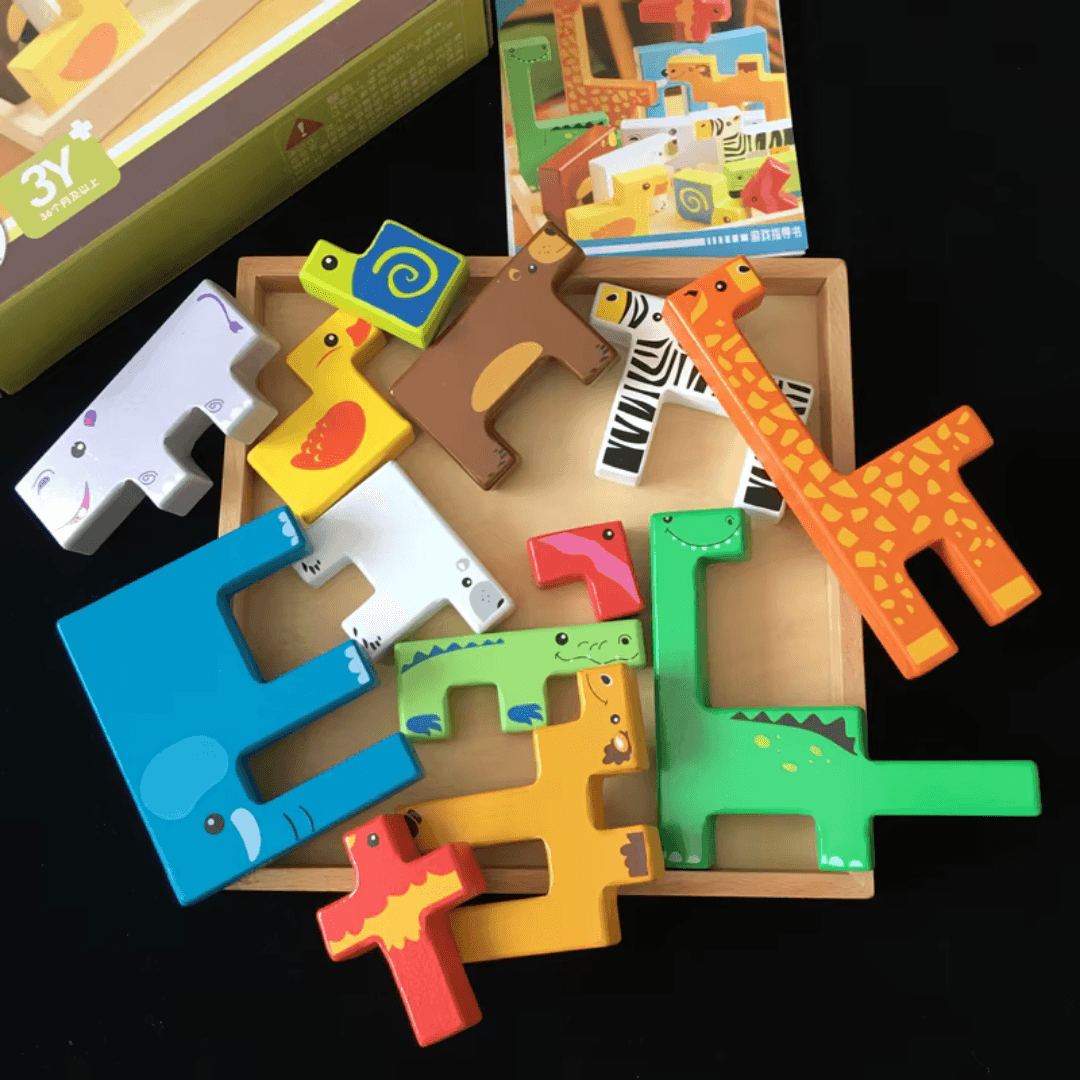 Animal Stacking Wooden Puzzle - Little Explorers