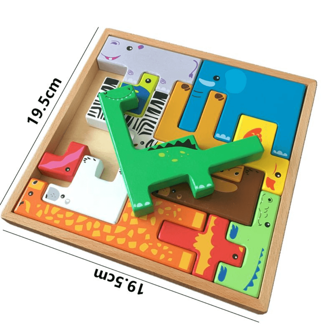 Animal Stacking Wooden Puzzle - Little Explorers