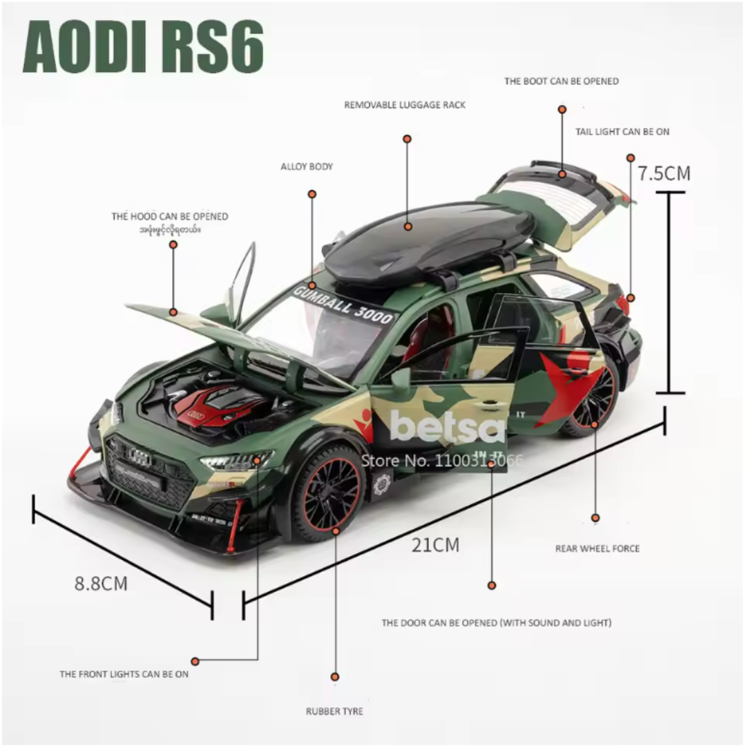 Audi RS6 Gumball 3000 Edition - 1-24 Scale