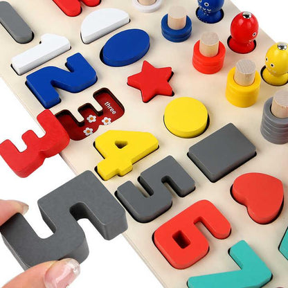 5-in-1 Wooden Board Puzzle - Little Explorers