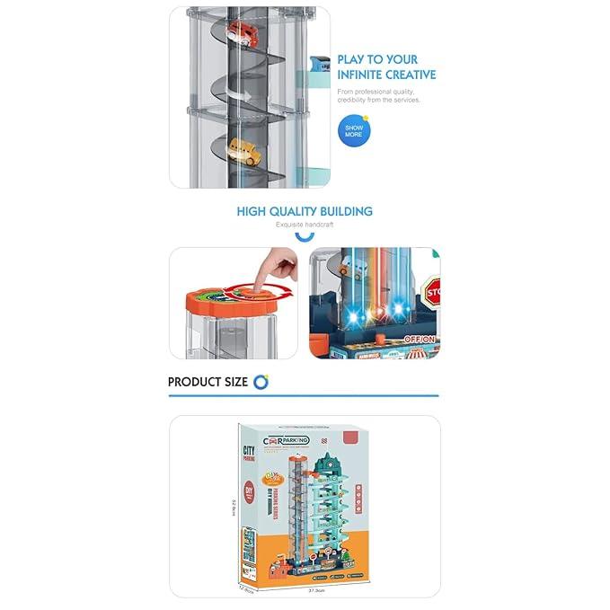 Automatic 7-Story Track Car Parking Set - Little Explorers