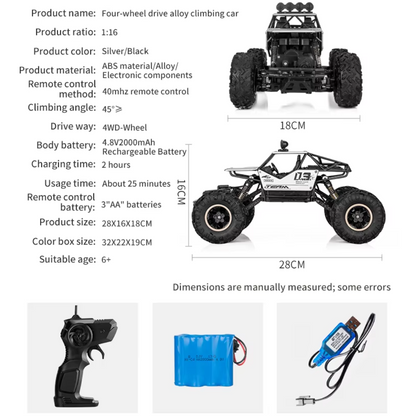 RC Rock Crawler Off-Road Truck – 4WD