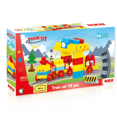 58-Piece Train and Track Lego Set - Little Explorers