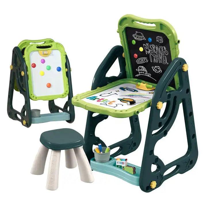 Artist Drawing Board - Double-Sided Easel with Stool - Little Explorers