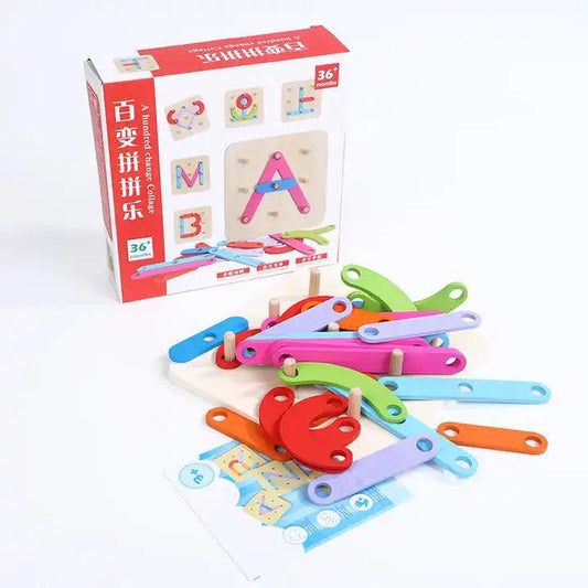 Wooden Changeable Collage Set - Little Explorers