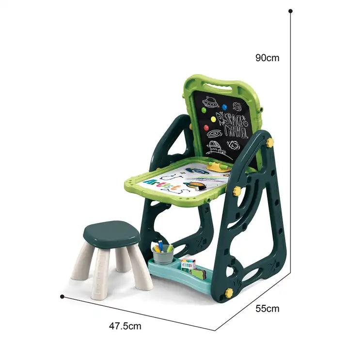 Artist Drawing Board - Double-Sided Easel with Stool - Little Explorers