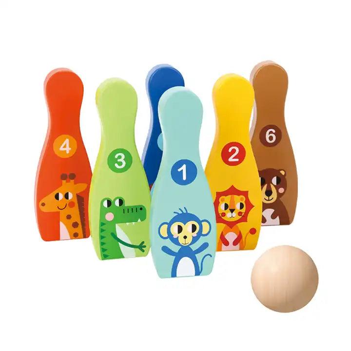 Animal Friends Bowling Game ‚ Wooden Play Set - Little Explorers