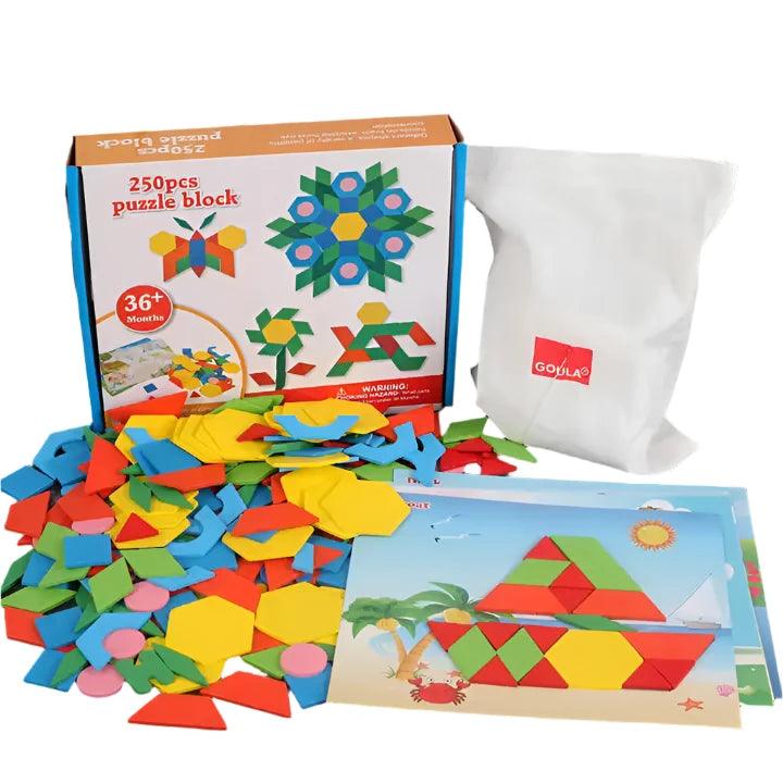 Colorful Geometric Puzzle Blocks - Little Explorers