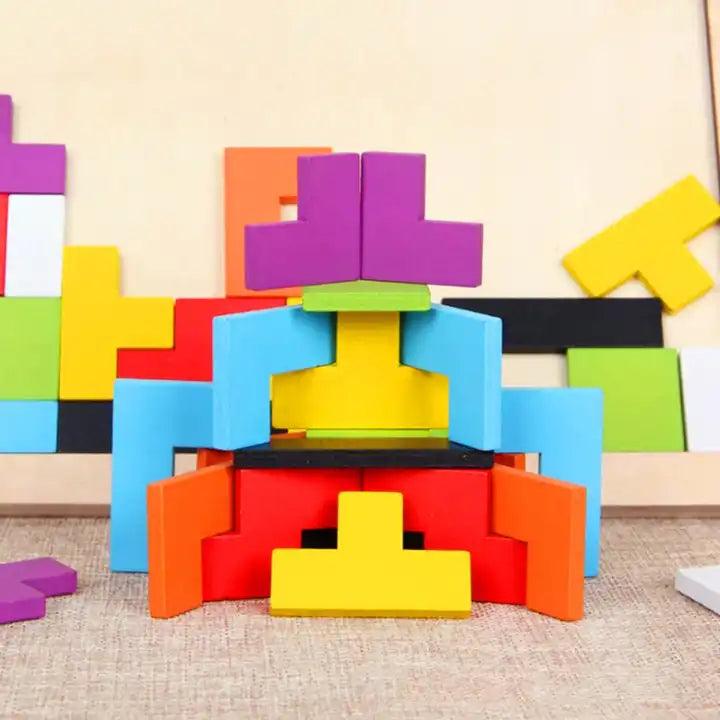 Wooden Tetris Puzzle - Little Explorers