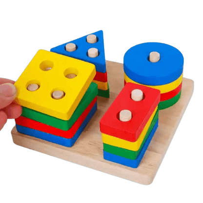 Wooden Geometric Shape Sorter 4 - Little Explorers