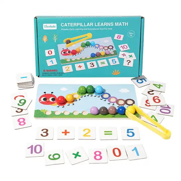 Wooden Caterpillar Math Puzzle - Little Explorers