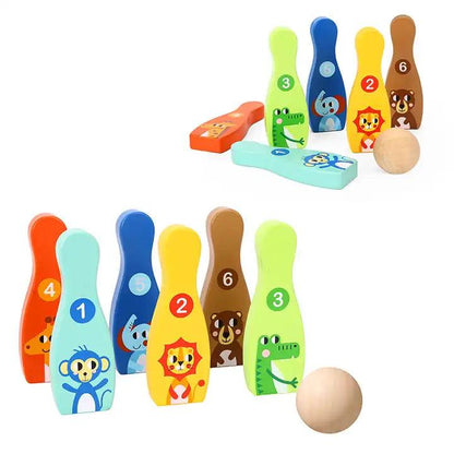 Animal Friends Bowling Game ‚ Wooden Play Set - Little Explorers