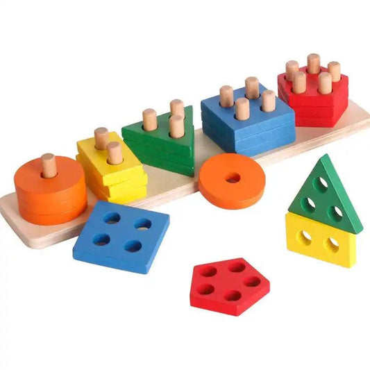 Wooden Shape Sorting Set - Little Explorers