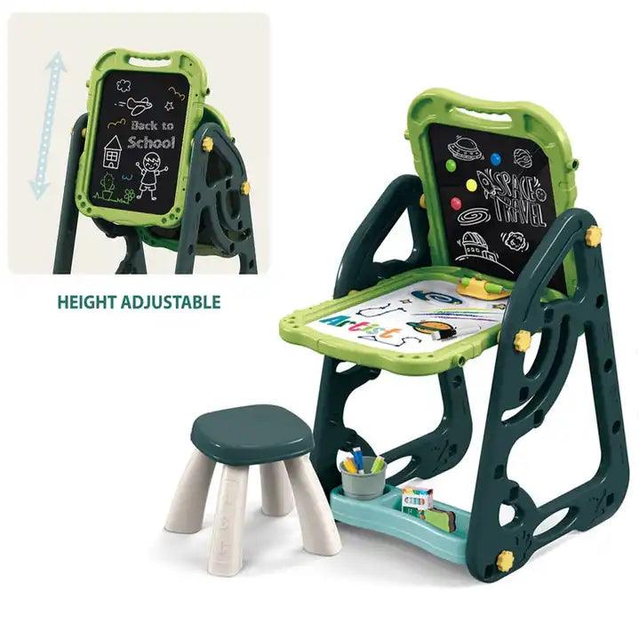 Artist Drawing Board - Double-Sided Easel with Stool - Little Explorers