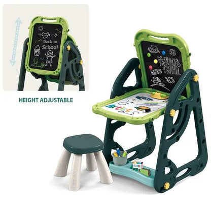 Artist Drawing Board - Double-Sided Easel with Stool - Little Explorers