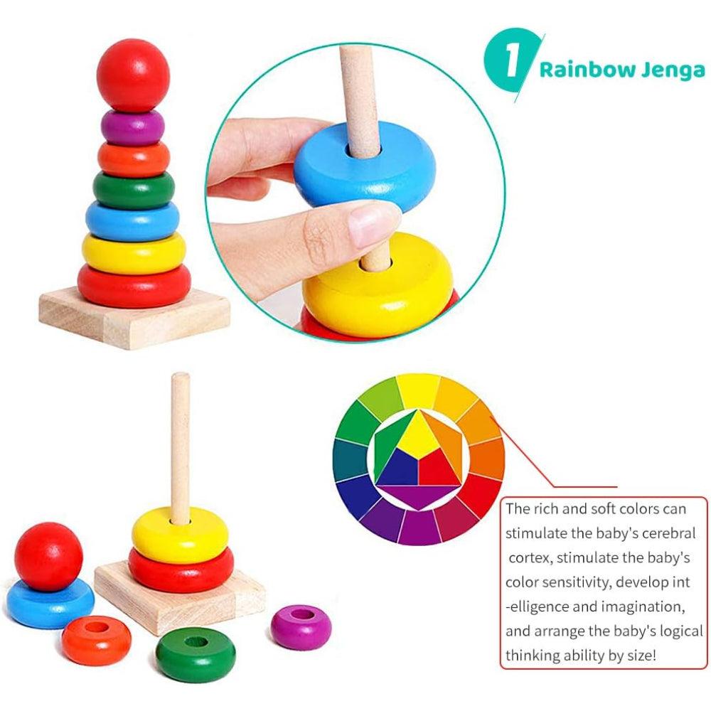 Rainbow Stack Tower - Little Explorers