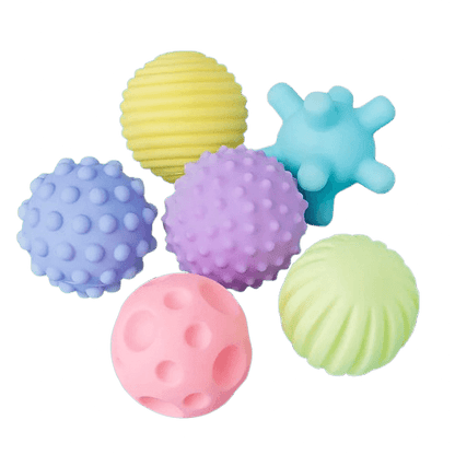 Multi-Texture Baby Sensory Balls (Set of 6) - Little Explorers
