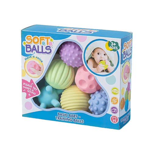 Multi-Texture Baby Sensory Balls (Set of 6) - Little Explorers