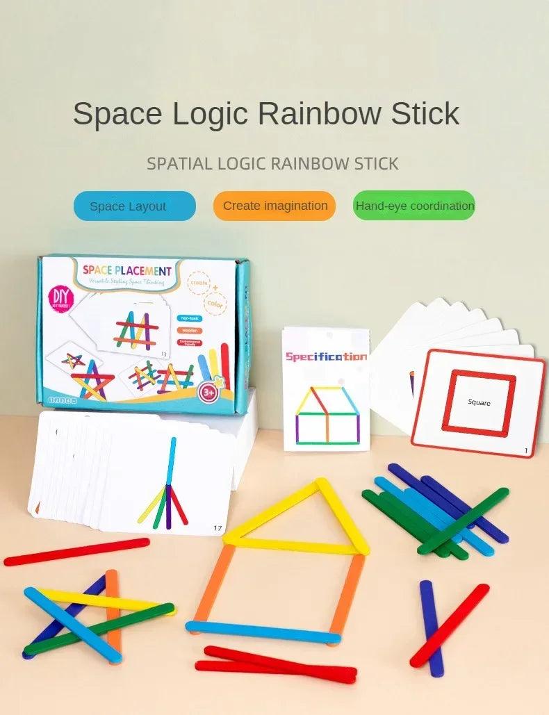 Creative Shape Builder ‚DIY Wooden Stick Puzzle - Little Explorers