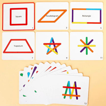 Creative Shape Builder ‚DIY Wooden Stick Puzzle - Little Explorers